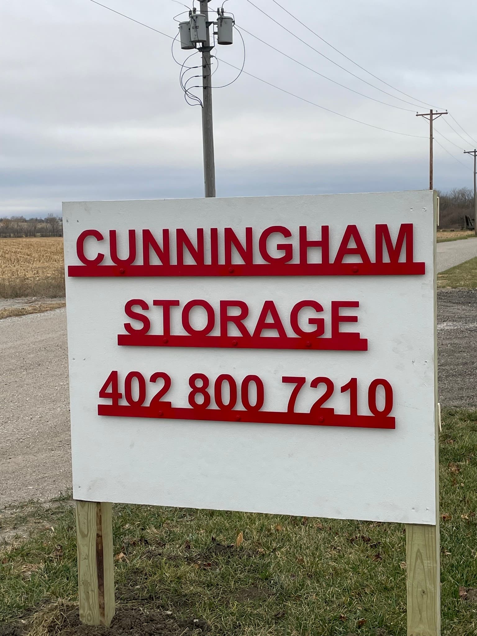 Cunningham Storage sign